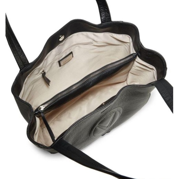 Mario Valentino spa brand Black Leather Tote - Picture 2 of 8